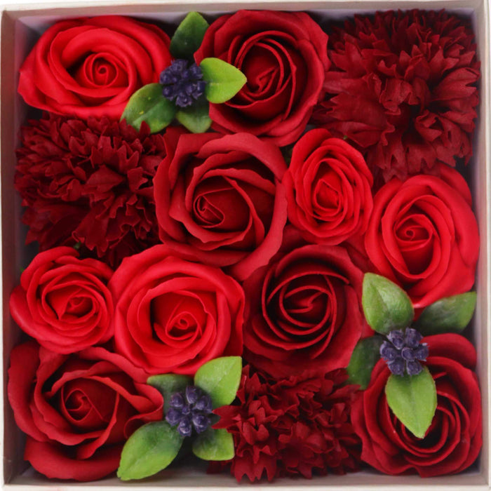 Classic Red Roses Square Gift Box