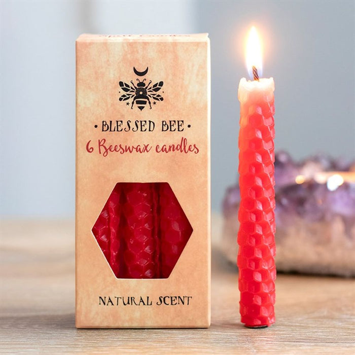 Red Beeswax Spell Candles - Pack of 6