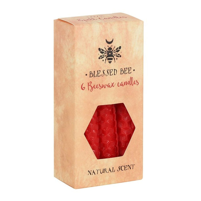 Red Beeswax Spell Candles - Pack of 6