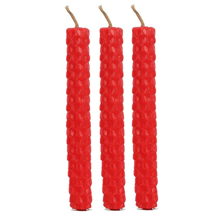 Red Beeswax Spell Candles - Pack of 6