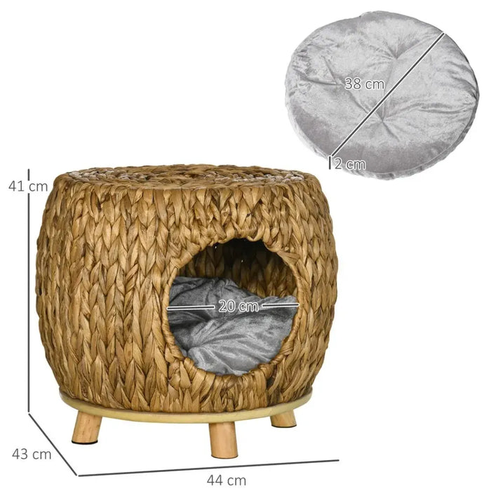 Rattan Cat House Stool