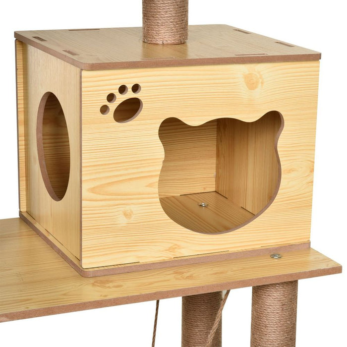 Multi Level Plush Cat Tree for Indoor Cats - 130cm