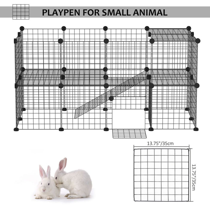 Small Animal Cage - 36 Panel Pet Playpen