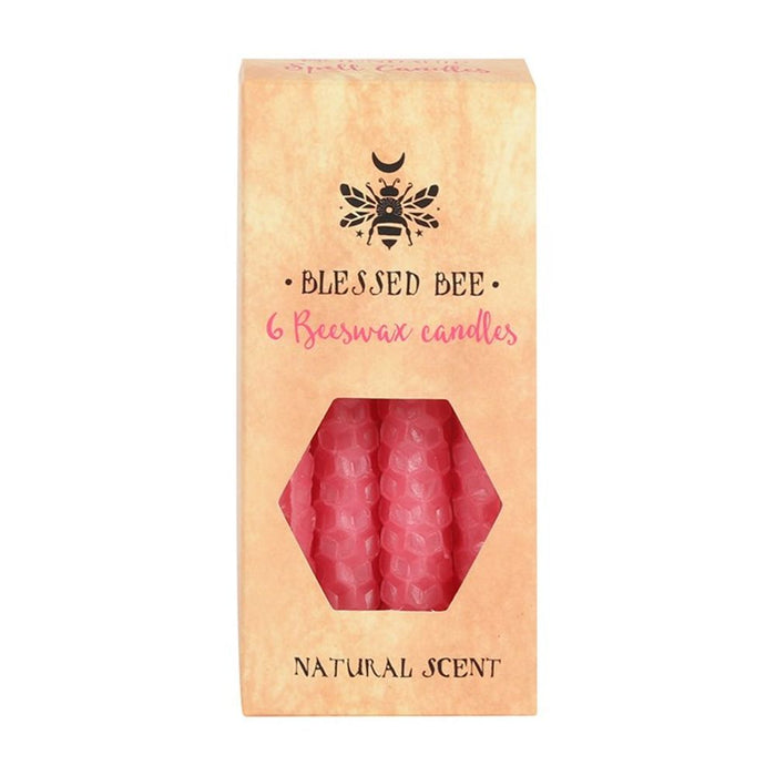 Pink Beeswax Spell Candles - Pack of 6