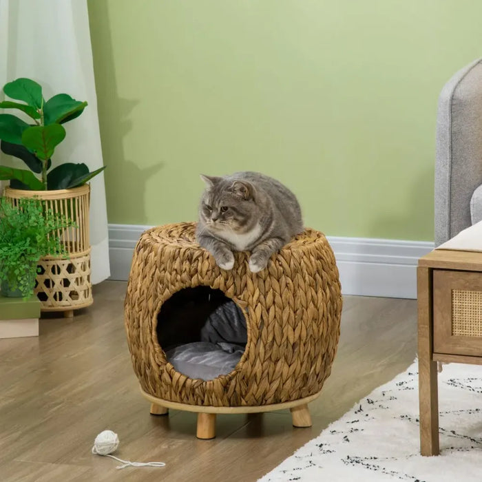 Rattan Cat House Stool