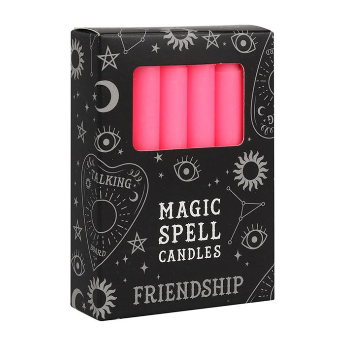 Pink 'Friendship' Spell Candles - Pack of 12