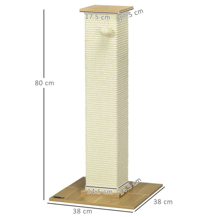 Sisal Rope Scratching Post - White