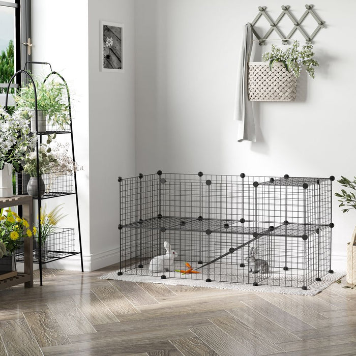 Small Animal Cage - 36 Panel Pet Playpen