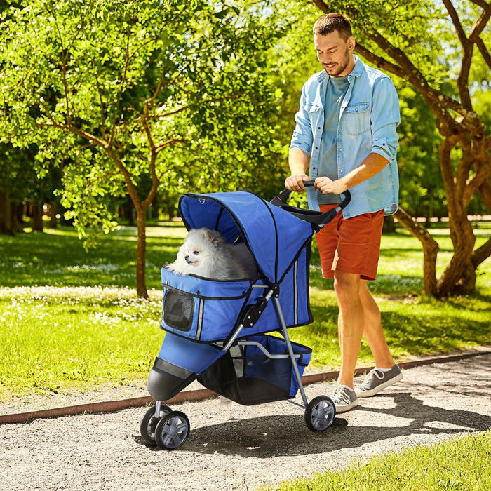 Pawhut Blue Pet Stroller/Pushchair Carrier