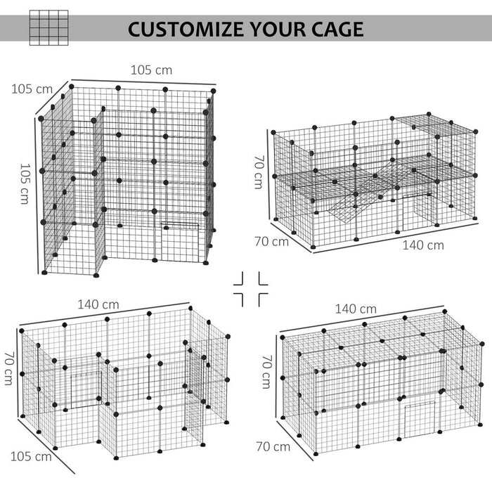 Small Animal Cage - 36 Panel Pet Playpen