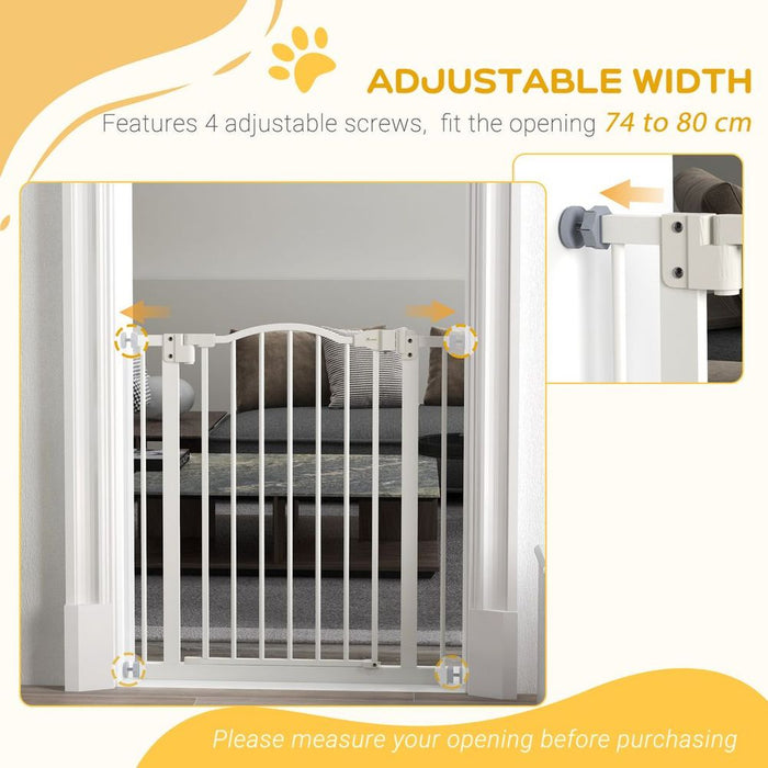 PawHut Adjustable Metal Pet Gate/Safety Barrier