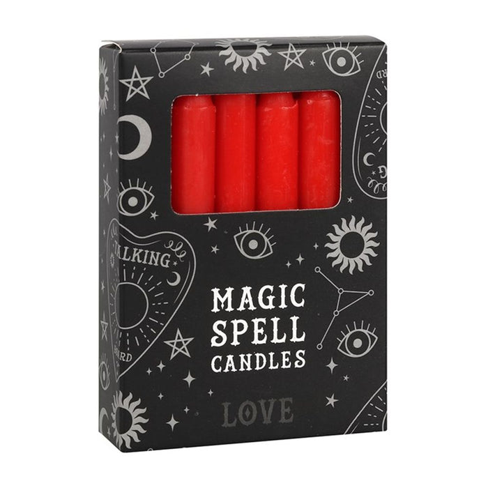 Red 'Love' Spell Candles - Pack of 12