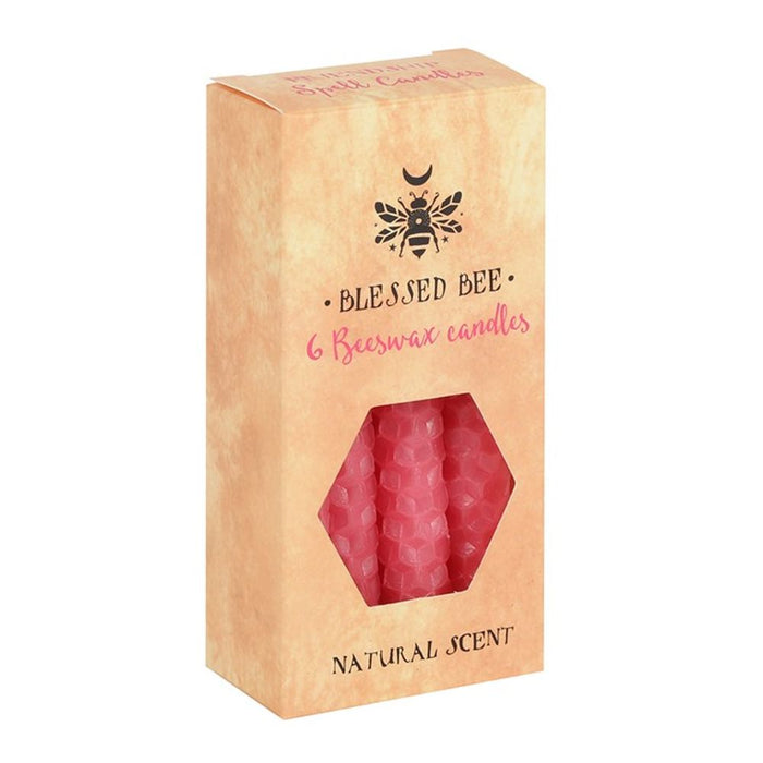 Pink Beeswax Spell Candles - Pack of 6