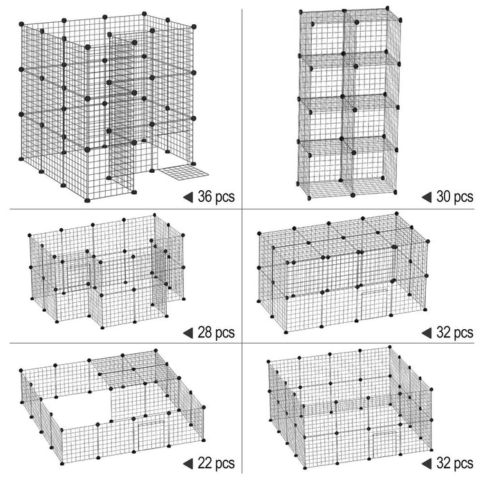 Small Animal Cage - 36 Panel Pet Playpen