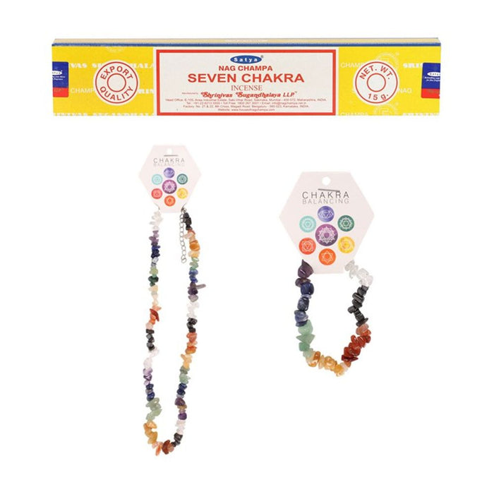 Chakra Crystal Chip Jewellery Gift Set