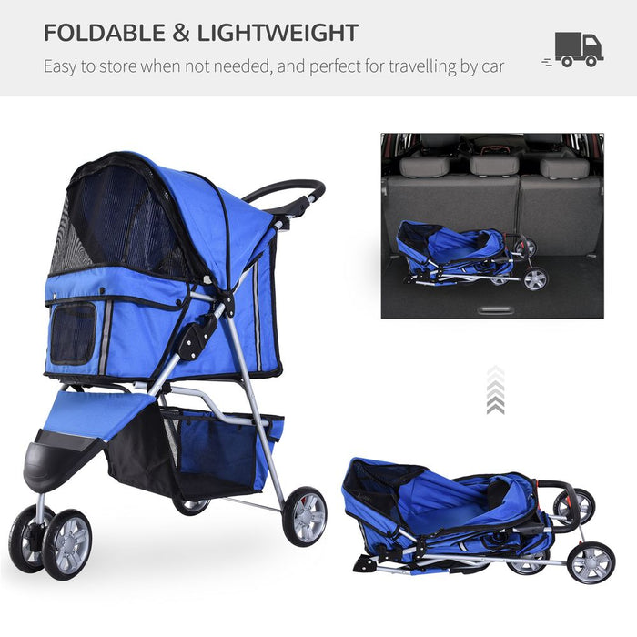 Pawhut Blue Pet Stroller/Pushchair Carrier