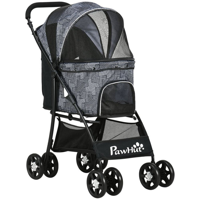 PawHut Foldable Dog Stroller - Grey