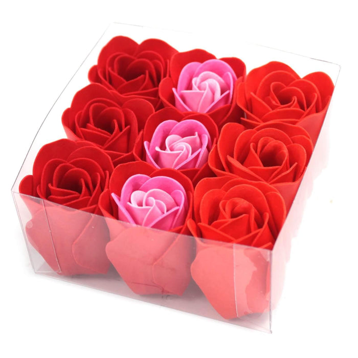 9 x Rose Soap Flowers Gift Box - The Present Picker