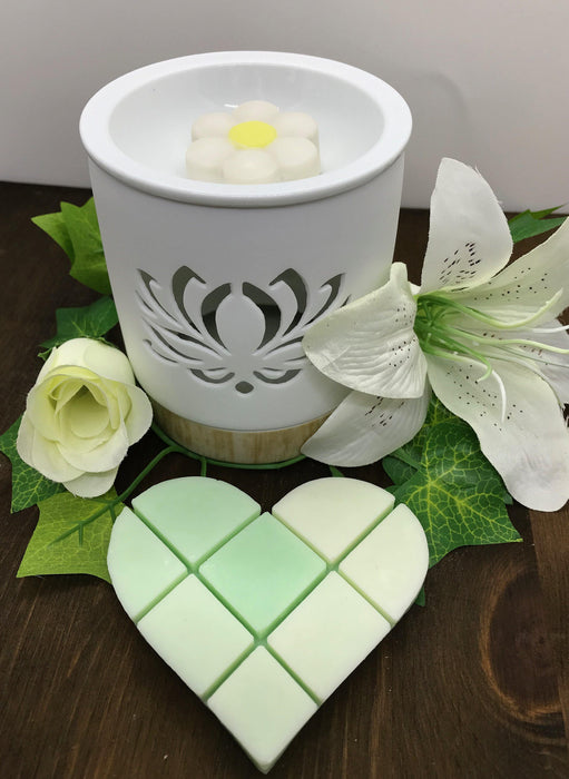 Large Heart Wax Melt - Lemongrass & Ginger - The Present Picker