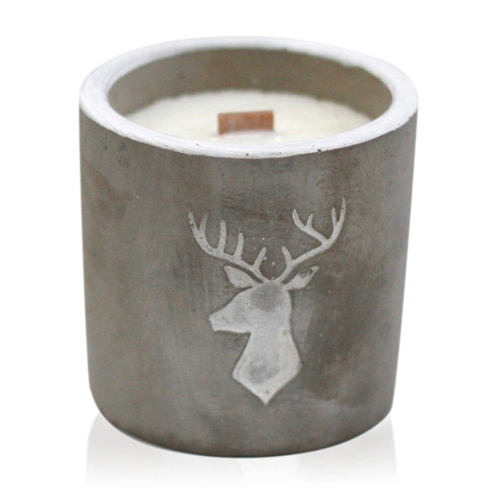 Wooden Wick Concrete Candle - The Present Picker