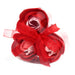 3 Rose Soap Flower Heart Shaped Gift Box - The Present Picker