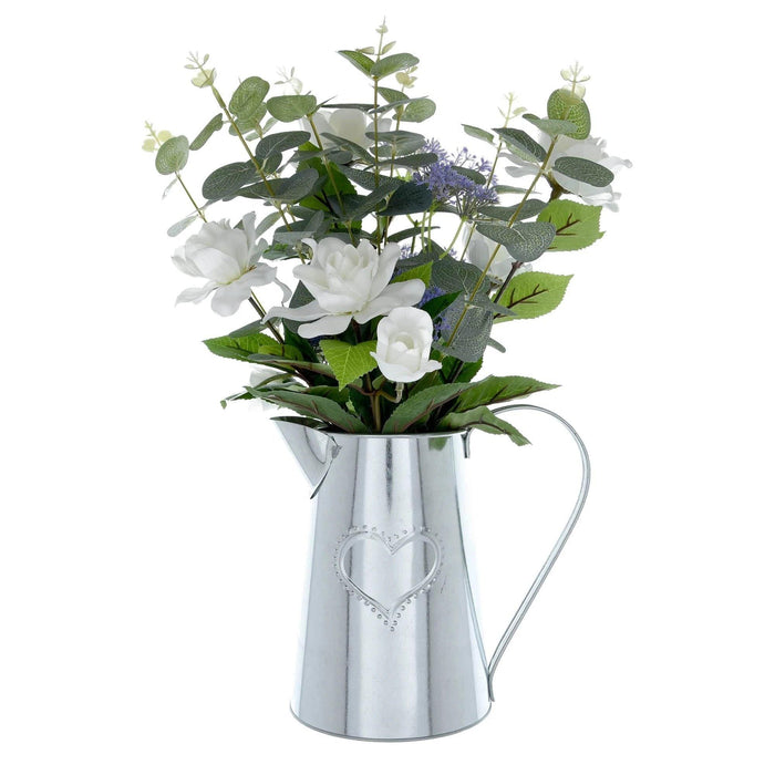 Metal Jug with Camelia and Eucalyptus - Lilac - The Present Picker