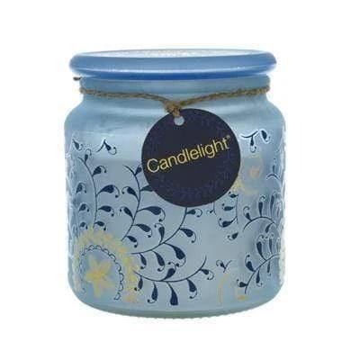 Bohemian Large Glass Candle - Amber Shea Scent - The Present Picker