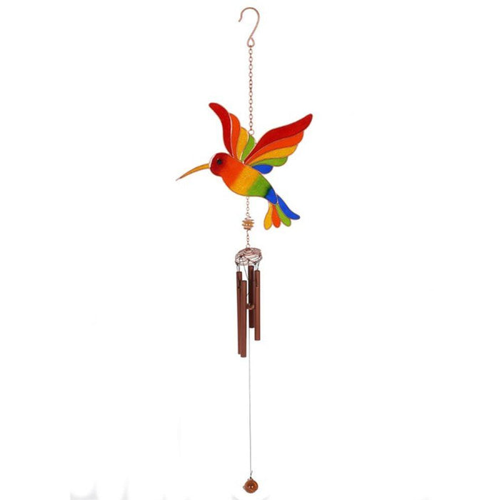 Multicoloured Hummingbird Windchime - The Present Picker