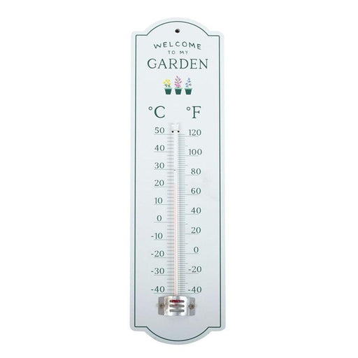 Welcome to My Garden Metal Wall Thermometer - The Present Picker