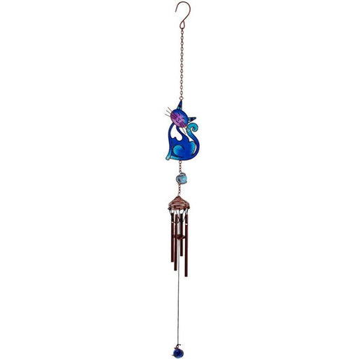 Blue Slinky Cat Windchime - The Present Picker