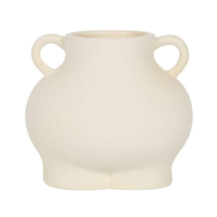 Cream Speckle Bum Plant Pot - The Present Picker