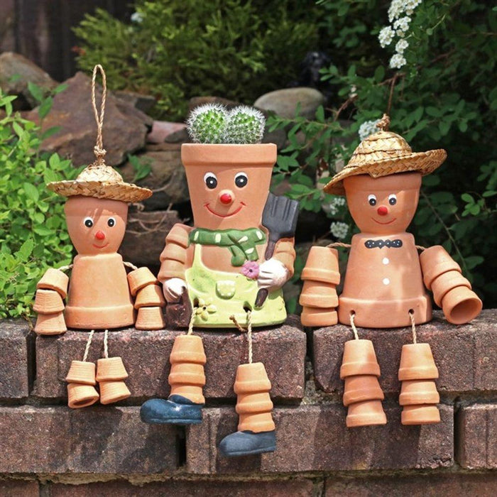 Small Terracotta Pot Man - The Present Picker