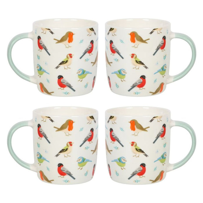 Set of 4 Garden Bird Mugs