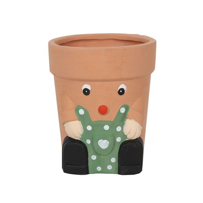 Green Pot Man Terracotta Plant Pot - The Present Picker