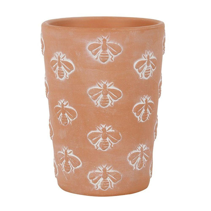 Large Terracotta Bee Pattern Plant Pot - The Present Picker